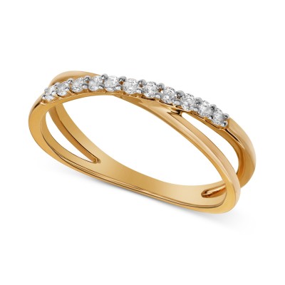 Diamond Crisscross Ring (1/5 ct. )