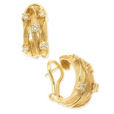 D'Oro by Diamond Vine Earrings (5/8 ct. ) in 14k Gold