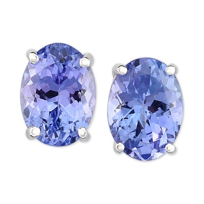 Tanzanite Stud Earrings (1-5/8 ct. ) in 14k White Gold