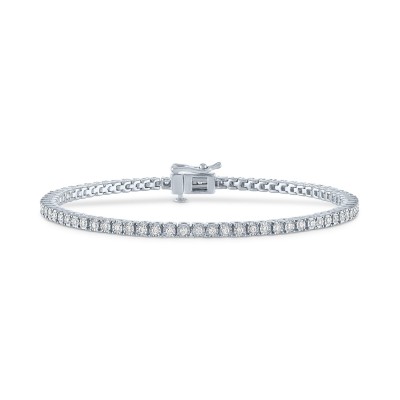 Diamond Tennis Bracelet (1/2 ct. ) in Sterling Silver  14k Gold-Plated Sterling Silver or 14k Rose Gold-Plated Sterling Silver