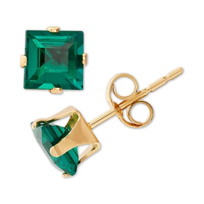 Lab-Created Emerald Stud Earrings (1 ct. ) in 14k Gold