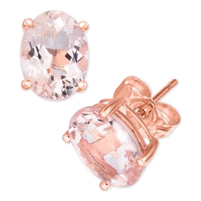 Morganite Stud Earrings (1-3/8 ct. ) in 14k Rose Gold