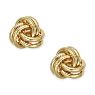 Love Knot Stud Earrings in 10k Gold