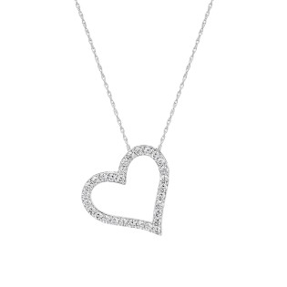 241 WEAR IT BOTH WAYS Diamond Heart Pendant Necklace (1/2 ct. ) in 14k White  Yellow or Rose Gold