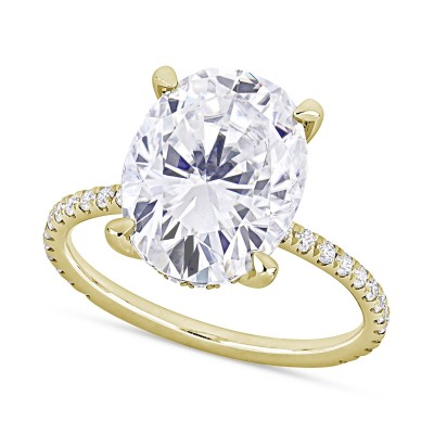 Moissanite Oval Ring (4-7/8 ct. ) in 10k Gold