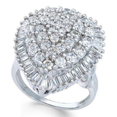 Diamond Statement Ring (3 ct. ) in 14k White Gold