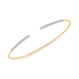 Diamond Skinny Cuff Bangle Bracelet (1/4 ct. ) in 14k Gold  