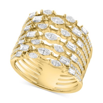 Multi-Row Diamond Ring (1-1/3 ct. ) in 14k Gold - Limited Edition  Created for Macy’s.