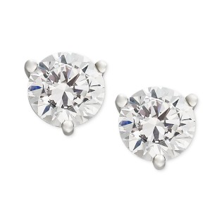 Certified Near Colorless Diamond Stud Earrings in 18k White or Yellow Gold (1/4-1-1/4 ct. )