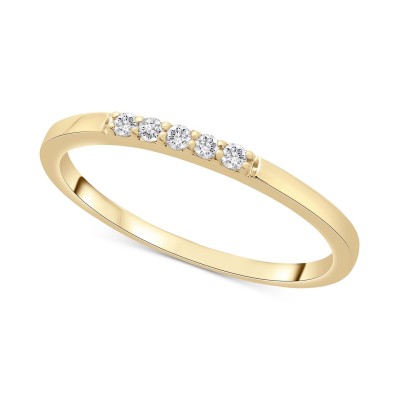 Diamond Five-Stone Stack Ring (1/20 ct. ) in 14k Yellow or White Gold  